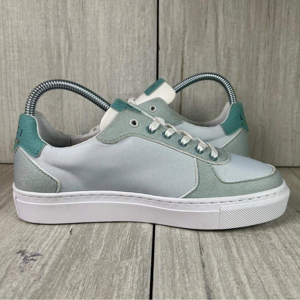 Loci Teal Court‎ Classic Lace Up Canvas Sneaker Women’s Size 7